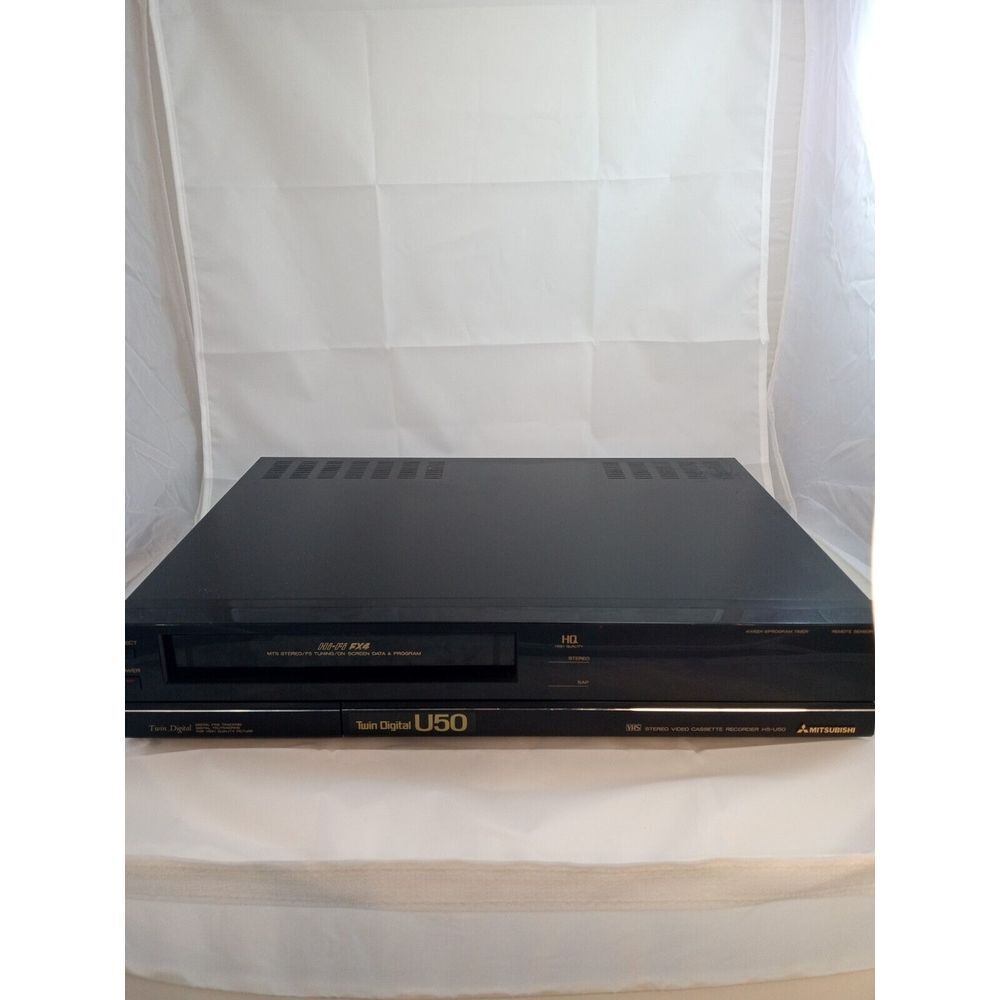 Mitsubishi HS-U50 VCR HiFi FX4 VHS Twin Digital Flip Down Face-Parts Only 👨